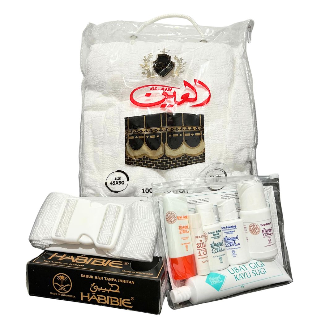 Men Ihram Ready Set – Ihram Towel, Belt & Zulhijjah 6-in-1