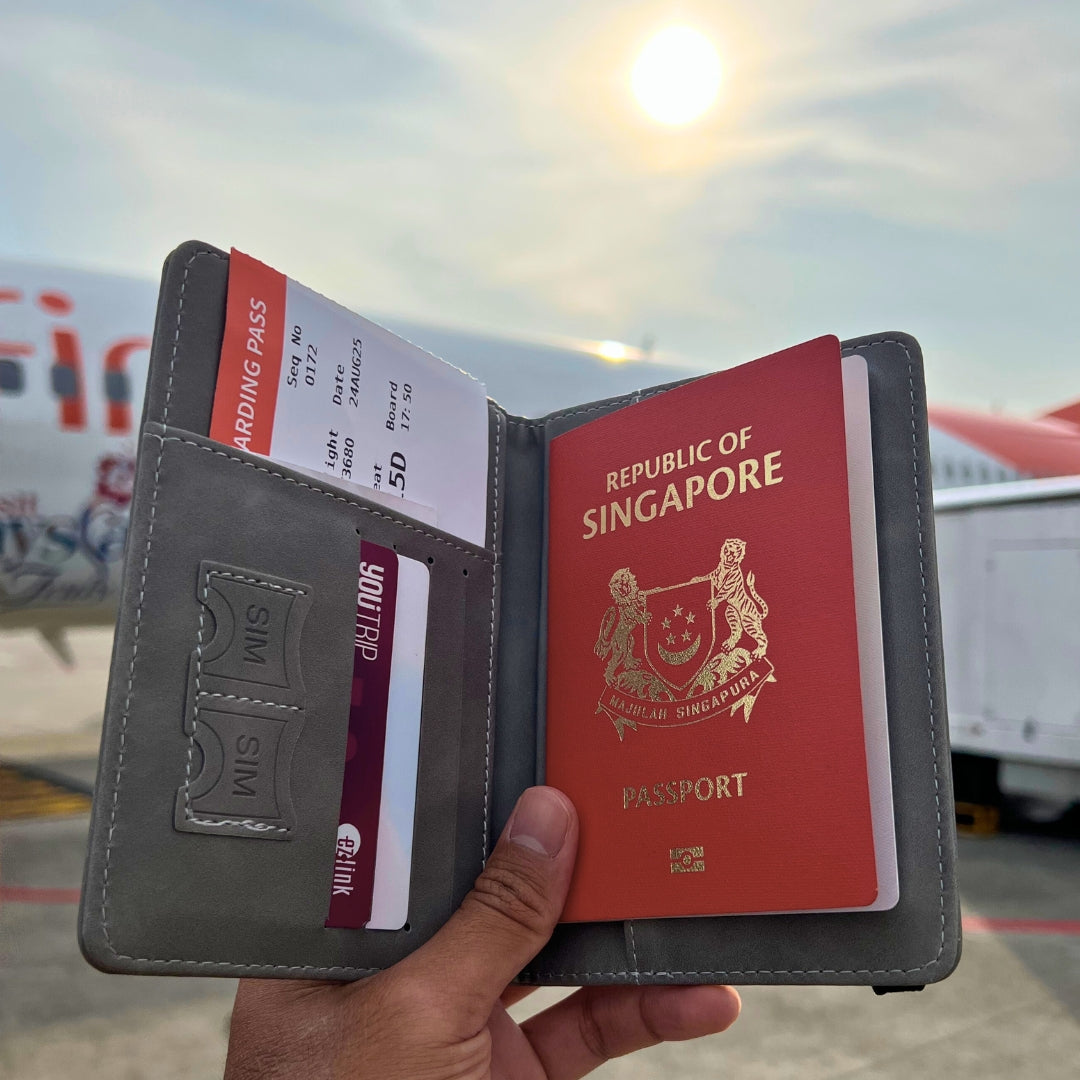 RFID Leather Travel Passport Holder for Umrah & Hajj – PU Leather