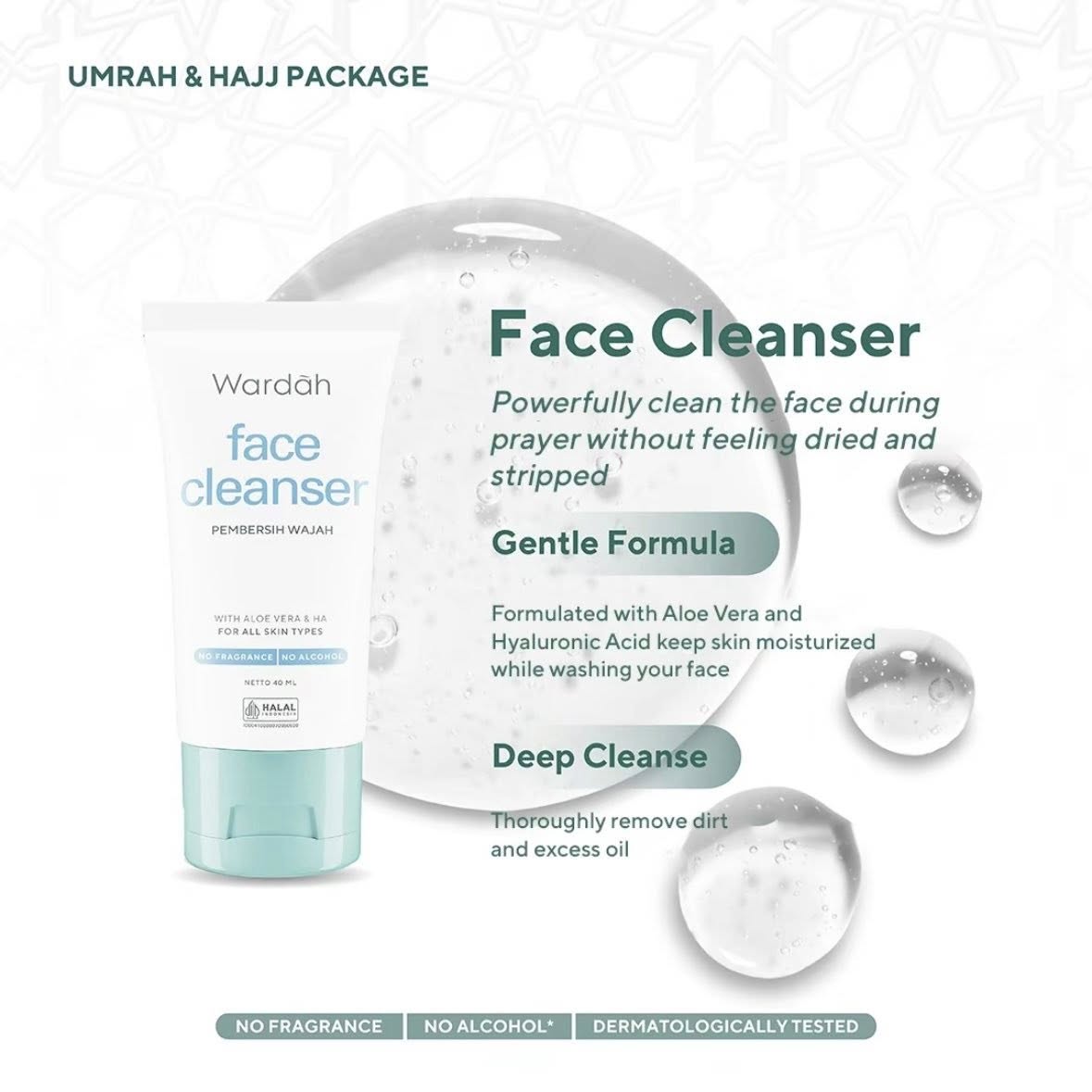 alcohol-free fragrance-free badge Wardah Umrah set