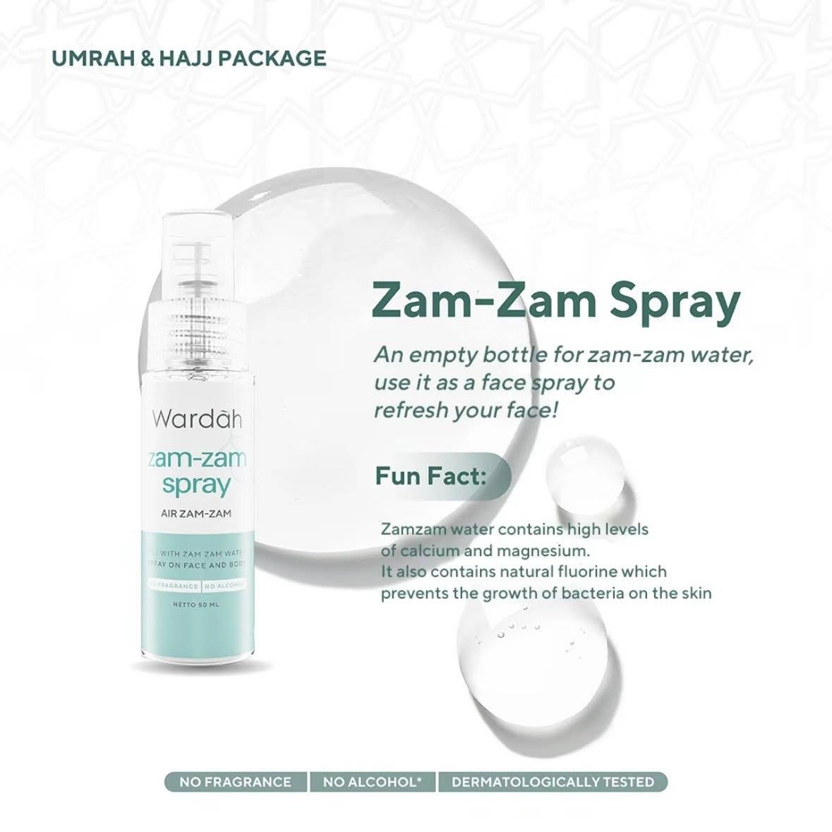 alcohol-free fragrance-free badge Wardah Umrah set