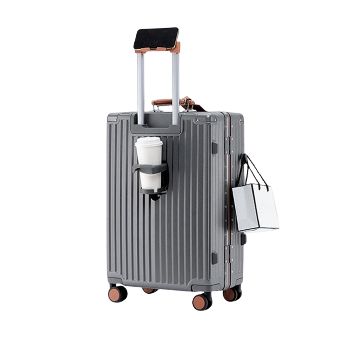 Mirwal 24” Premium Luggage — Rental Suitcase for Umrah, Hajj & Travel [White-Green]