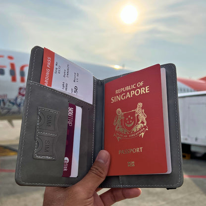 RFID Leather Travel Passport Holder for Umrah & Hajj – PU Leather